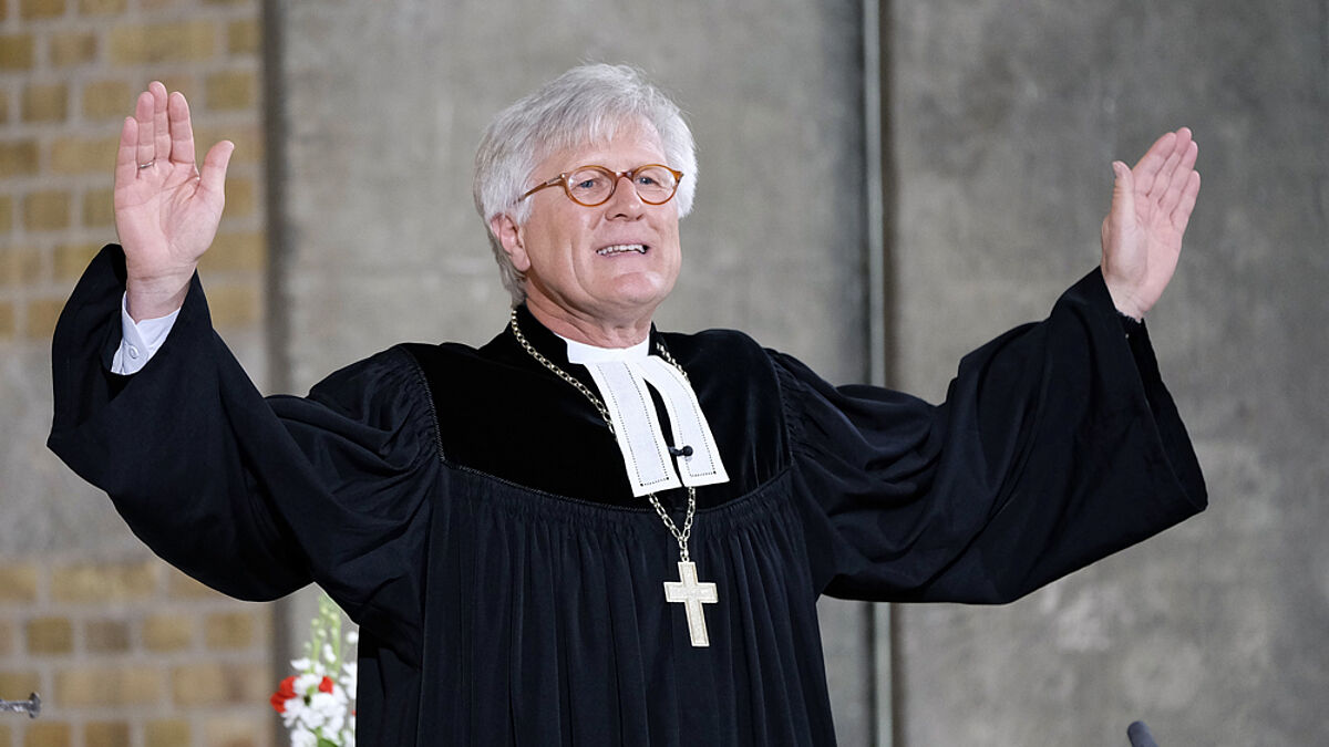 Heinrich Bedford-Strohm, EKD-Ratsvorsitzender, beim Abschlussgottesdienst der vergangenen EKD-Synode in Würzburg