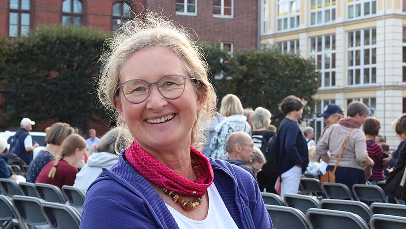 Sabine Petters, betreut ehrenamtlich die offene Kapelle in Jager und bietet Pilgertage an, Sabine Petters