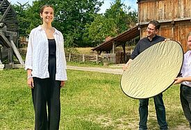Das #liveline-Team produziert eine Sommer-Episode im Geschichtserlebnisraum Roter Hahn