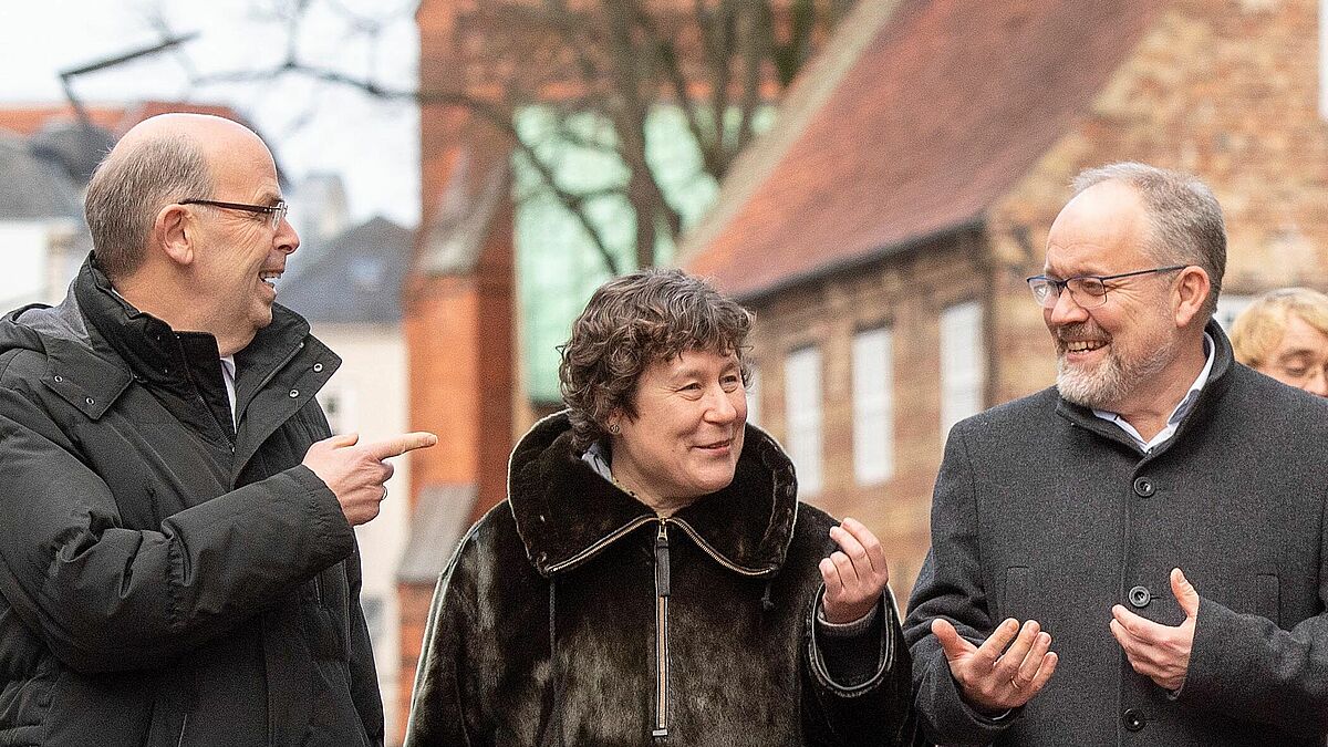 Bischof Gothart Magaard, Bischöfin Marianne Christiansen (Hadersleben) und Bischof Elof Westergaard (Ribe), Foto: Tim Riediger