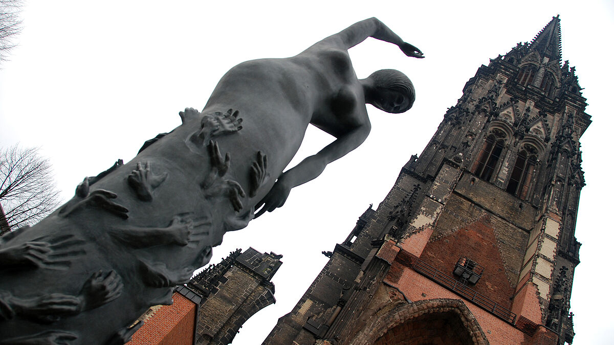 Die Sanierung vom Mahnmal St. Nikolai soll 15 Millionen Euro kosten.