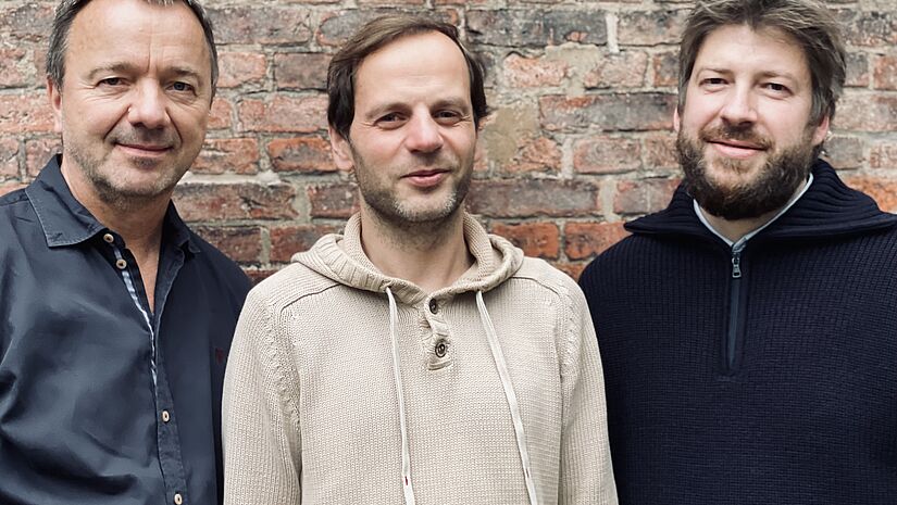 Die Bandmitglieder: Lars Hansen, Jan Simowitsch, Jan Keßler. 
