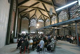 300 Besucher kamen zum "Dialog auf der Baustelle" in die künftige Moschee