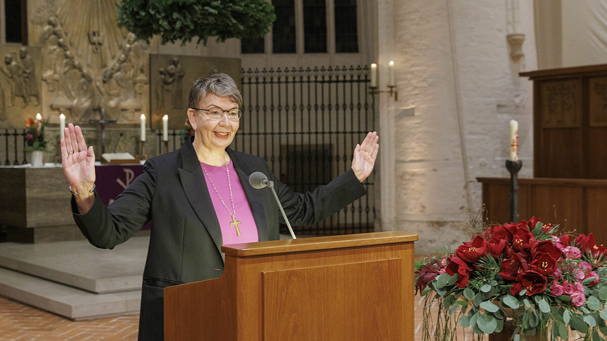 Landesbischöfin Kristina Kühnbaum-Schmidt erteilte den Abendsegen