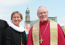 Bischöfin Kirsten Fehrs und Erzbischof Werner Thissen (Archiv).