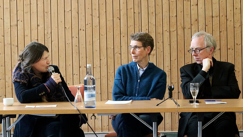 Veranstaltung Corona und Kirche_Pastorin Susanne Attula, Barbara Niehaus, Propst a.D. Schuenemann