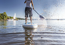 Unterwegs mit dem SUP auf der Alster