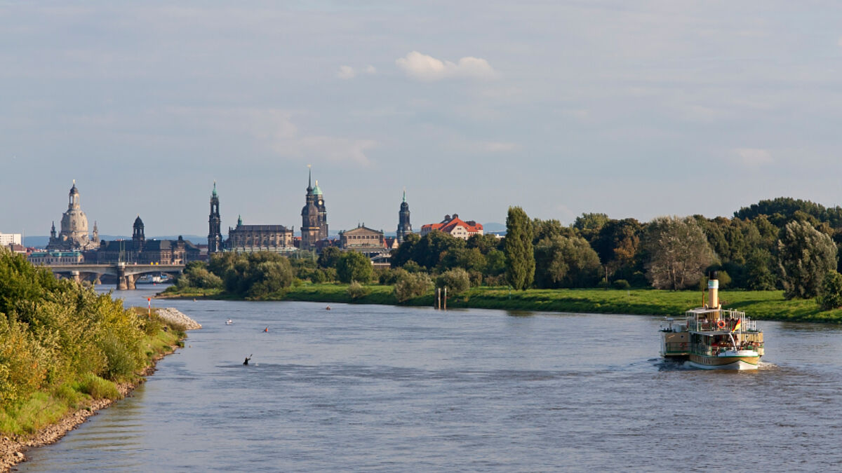 Die Elbe bei Dresden.