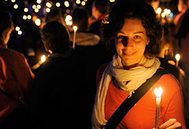 Beim Abend der Begegnung auf dem Kirchentag in Bremen.