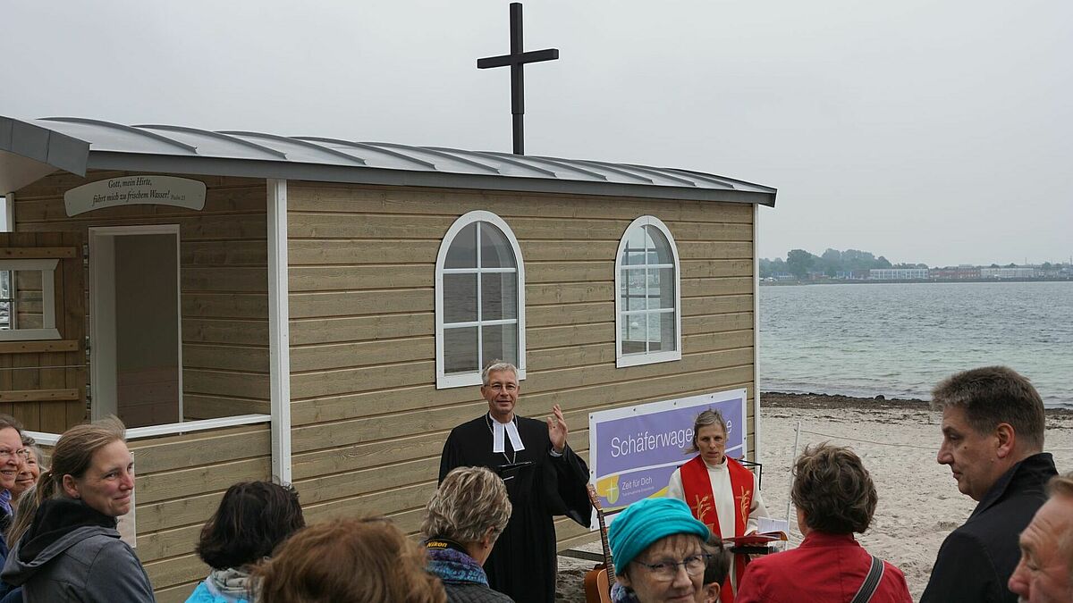 Einweihungs-Gottesdienst mit Tourismuspastorin Brigitte Gottuk und Propst Sönke Funck